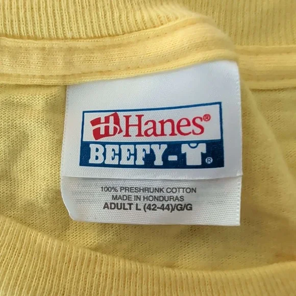 Don't Ever Give Up Cancer Graphic T-Shirt Mens L Yellow - Picture 4 of 5